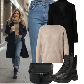 Vysoký Pas Outfit s Modrá/Světle modrá Zkrácené Džíny/Girlfriend Džíny/Džíny s Rozparkem/Mom Jean/Zužující se Džíny/Vintage džíny/Dad Džíny/Boyfriend Džínové kalhoty/Formální Košile Only "zimní oblečení"