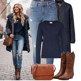 Outfity pro desetiletí Móda pro plnoštíhlé s Tmavě modrá Basic Svetr/Kašmírový Svetr/Svetr z Jemné Pleteniny/Kašmírový Svetr/Svetr na kojení/Jednoduchý Svetr/Vlněný Svetr/Svetr s límečkem Vila "zimní oblečení"