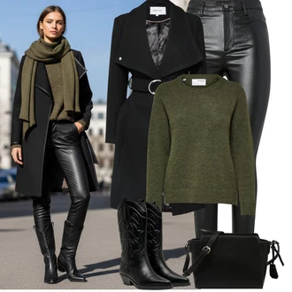 Outfit s Černá Obchodní Taška/Pánská taška/Taška/Taška Na Notebook/Brašna/Klasická Taška Přes Rameno/Taška na Macbook/Taška Na Notebook/Kancelářská Taška/Sportovní Taška Přes Rameno/Taška Přes Rameno About You "zimní oblečení"