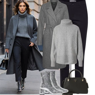 Outfity na zimu Culotte s Tmavě modrá/Černá Nezařazené Fransa "zimní oblečení"