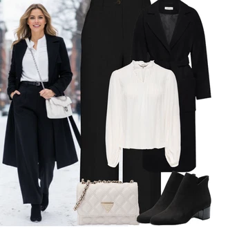 Outfity na zimu Dlouhé Po Lýtka s Černá Edited "zimní oblečení"