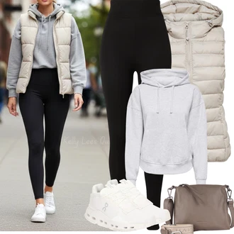 Prošívaný Outfit s Hnědá/Béžová/Khaki Only "Jarní Outfit"