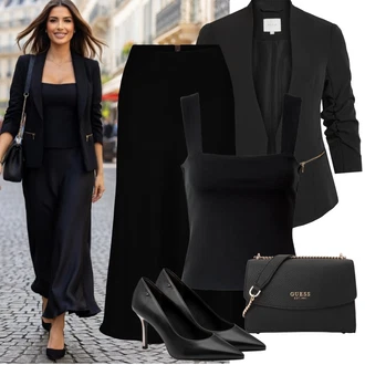 Outfit s Černá Kožená Pánská Bund/Smokingové sako/Elegantní Sako/Krátké Sako/Neformální Sako/Blůzové Sako/Boyfriend Sako/Kožená bunda pro muže/Blejzrové Bund Vila "Jarní Outfit"