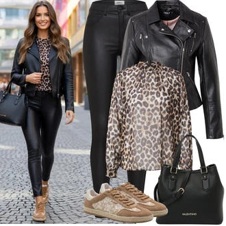 Outfity pro baculky s Černá/Bílá Legíny Vinylový Legín/Skinny Kalhoty/Legíny Kožený Vzhled/Kožená Kalhoty/Kalhoty z Umělé Kůže/Kožený Legíny Only "Jarní Outfit"