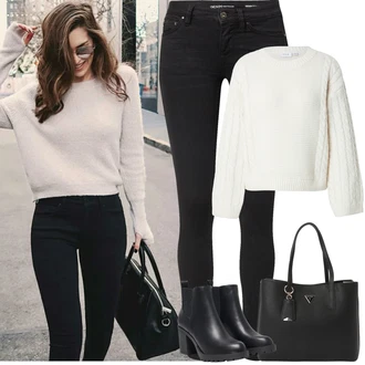Léto Outfit s Černá/Tmavě šedá Džínové Legíny/Jeggings/Skinny Kalhoty Tom Tailor Denim "Jarní Outfit"