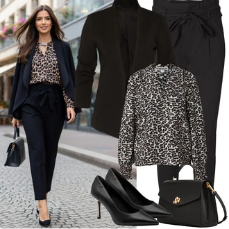 Léto Outfit s Černá Střmenová Kalhoty/Paperbag Kalhoty/Kalhoty s Vysokým Pasem/Pletený Legín VERO MODA "Jarní Outfit"
