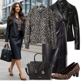 Malle Outfit s Černá/Tmavě červená/Bílá/Hnědá Shopper taška/Taška/Sportovní Taška Přes Rameno/Brašna/Kancelářská Taška/Taška Na Notebook/Taška Na Příruční Zavazadlo/Obchodní Taška L.CREDI "Jarní Outfit"Look: Malle, Bar, Koncert, Den matek, Škola, Valentýn