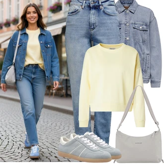 Outfity z džínu Vintage Vysoký Pas s Světle modrá/Modrá Rovná Džína/Zužující se Džíny/Girlfriend Džíny/Boyfriend Džínové kalhoty/Vintage džíny/High Waist Džínové Kalhoty/Zimní bunda/Mom Jean/Dad Džíny/Džíny s Rozparkem/Kožená Pánská Bund Only "Jarní Outfit"Look: Styl, 90tá léta, Klasické, Cool, Krásný, Vintage