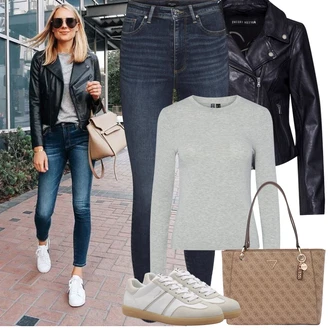 Outfit s Tmavě modrá/Hnědá/Modrá/Pastelové barvy Freaky Nation "Jarní Outfit"