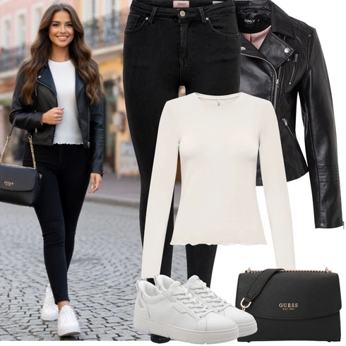 Kombinace Elegantní Černá/Tmavě modrá Kalhoty Džínové Legíny/Jeggings/Push up Kalhoty/Skinny Kalhoty OnlyLook: Styl, Cool, Elegantní, Francouzské, Old Money