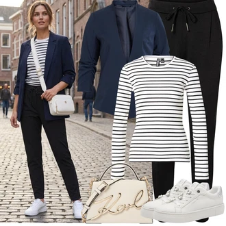 Outfity pro baculky Matriční Úřad s Tmavě modrá/Modrá Vila "Jarní Outfit"Look: Bar, Koncert, Firemní večírek, Škola, 60. narozeniny, 40. narozeniny, Zvláštní příležitosti, Den matek, 30. narozeniny, Matriční Úřad, Narozeniny