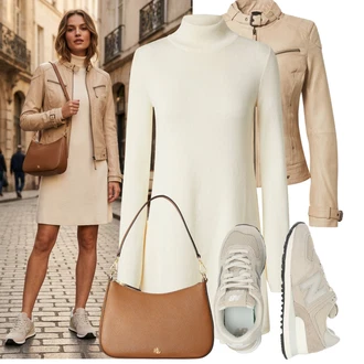 Malle Outfit s Hnědá/Béžová/Bílá Polo Ralph Lauren "Hezký outfit pro volný čas"Look: Malle, Bar, Koncert, Škola, Karneval, Galavečer, Den matek