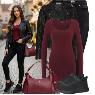Outfit s Černá Skechers "Lehké jarní outfit"