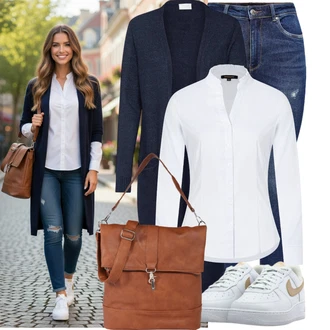 Outfity na podzim Krásný s Hnědá/Béžová Obchodní Taška/Taška/Taška Na Notebook/Taška na Macbook/Taška Na Notebook/Kancelářská Taška/Brašna/Sportovní Taška Přes Rameno About You "Lehké jarní outfit"Look: Boho, Cool, Krásný, Safari, Western