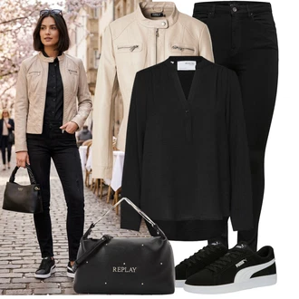 7/8 délka Outfit s Černá Legíny s Vysokým Pasem/Džínové Legíny/Skinny Kalhoty/Legíny s Rozparkem/Tregíny/Jeggings Only "Módní outfit pro volný čas"