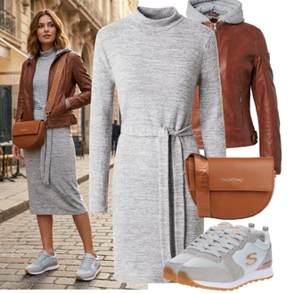 Outfit s Šedá Skechers "Skvělý vzhled pro volný čas"