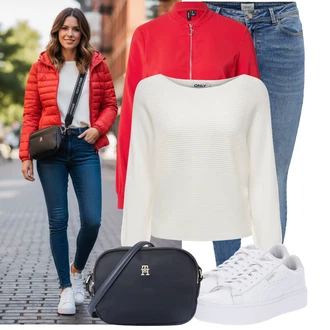 Kůže Outfit s Bílá Nízká Teniska/Teniska na platformě/Úzká Teniska/Teniska s dírkovaným vzorem Puma "Pouliční styl oblečení"