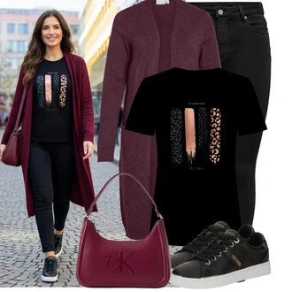 Outfit s Černá Kožená bunda/Termální Džíny/Push up Džín/Kožené Boty/High Waist Džínové Kalhoty/Džíny s Rozparkem/Motorkářské Džíny Only "Stylový look na jaro" Outfit s Černá Kožená bunda/Termální Džíny/Push up Džín/Kožené Boty/High Waist Džínové Kalhoty/Džíny s Rozparkem/Motorkářské Džíny Only "Stylový look na jaro"