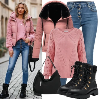 Vysoké Podpatky Outfit s Černá/Bílá Kozačka Bota na Platformě/Bota na platformě Call it Spring "Trendový zimní vzhled"