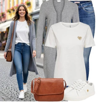 Outfit s Krémová/Světle modrá/Bílá Plátěná Teniska/Vintage Teniska/Teniska s dírkovaným vzorem/Teniska teddy/Nízká Teniska/Kožené Tenisky/Úzká Teniska/Letní Tenisky Polo Ralph Lauren "Volnočasový outfit na jaro"
