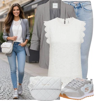 Outfit s Šedá Nezařazené Skechers "Cool outfity na volný čas"