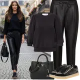 Outfity s koženými kalhotami image