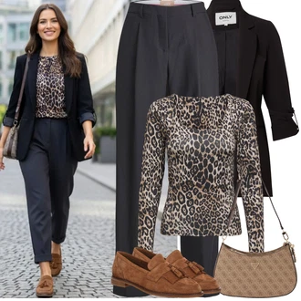 Outfit s Černá Blůzové Sako/Dlouhý Sako/Neformální Sako/Cargo Sako/Smokingové sako/Oversize Sako/Krátké Sako/Boyfriend Sako/Blejzrové Bund/Kožená Pánská Bund/Kožená bunda pro muže Only "Jarní Outfit"