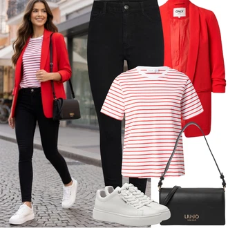 Outfit s Černá Kožená bunda/Motorkářské Džíny/Push up Džín/Kožené Boty/Termální Džíny/Zimní bunda/High Waist Džínové Kalhoty Pieces "Jarní Outfit"