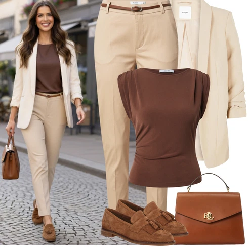 Kombinace Béžová/Khaki Kalhoty s Vysokým Pasem/Skinny Kalhoty/Obleková Kalhoty/Business Kalhoty/Twillová Kalhoty/Úzká Kalhoty/Ležérní Kalhoty/Kalhoty se Štěrbinou B.young