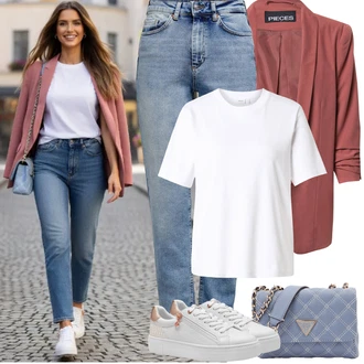 90tá léta Outfit s Světle modrá/Modrá Rovná Džína/Zužující se Džíny/Girlfriend Džíny/Boyfriend Džínové kalhoty/Vintage džíny/High Waist Džínové Kalhoty/Zimní bunda/Mom Jean/Dad Džíny/Džíny s Rozparkem/Kožená Pánská Bund Only "Jarní Outfit"Look: Styl, 90tá léta, Klasické, Cool, Krásný, Vintage