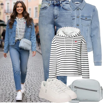 90tá léta Outfit s Světle modrá/Modrá Rovná Džína/Zužující se Džíny/Girlfriend Džíny/Boyfriend Džínové kalhoty/Vintage džíny/High Waist Džínové Kalhoty/Zimní bunda/Mom Jean/Dad Džíny/Džíny s Rozparkem/Kožená Pánská Bund Only "Jarní Outfit"Look: Styl, 90tá léta, Klasické, Cool, Krásný, Vintage