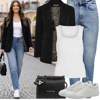 90tá léta Outfit s Světle modrá/Modrá Rovná Džína/Zužující se Džíny/Girlfriend Džíny/Boyfriend Džínové kalhoty/Vintage džíny/High Waist Džínové Kalhoty/Zimní bunda/Mom Jean/Dad Džíny/Džíny s Rozparkem/Kožená Pánská Bund Only "Jarní Outfit"Look: Styl, 90tá léta, Klasické, Cool, Krásný, Vintage