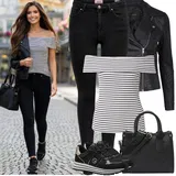 Růžové Kožené Bundy Outfity image