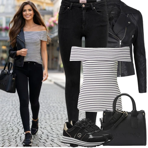 Kombinace Elegantní Černá/Tmavě modrá Kalhoty Džínové Legíny/Jeggings/Push up Kalhoty/Skinny Kalhoty OnlyLook: Styl, Cool, Elegantní, Francouzské, Old Money