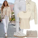 Bílé Jeggings Outfity image