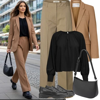 Outfit s Černá Mokasín/Trotteur/Nízká bota na podpatku Vagabond Shoemakers "Jarní Outfit"