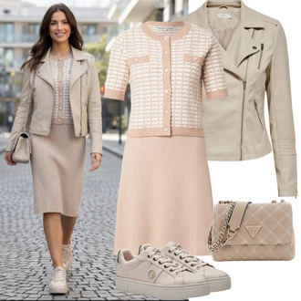 Outfit s Béžová/Hnědá Bota Teniska na platformě/Skate Bota/Úzká teniska/Kožené tenisky/Nízká Teniska Tamaris "Jarní Outfit" Outfit s Béžová/Hnědá Bota Teniska na platformě/Skate Bota/Úzká teniska/Kožené tenisky/Nízká Teniska Tamaris "Jarní Outfit"
