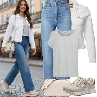Nevěsta Outfit s Hnědá/Béžová/Khaki Teniska na platformě/Úzká Teniska/Teniska teddy/Nízká Teniska/Zimní Tenisky/Bota Na Pěší Turistiku/Tenisky s Bočním Zipem/Kožené Tenisky Tamaris "Jarní Outfit"