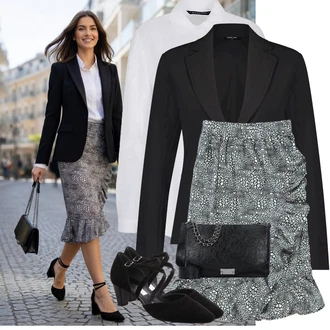 Denim rok met edelstenen voor dames in Grijs Denim rok met edelstenen voor dames in Grijs