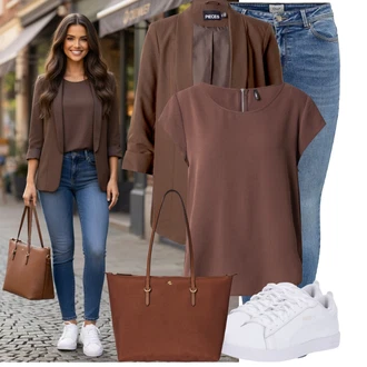 Outfity z džínu Chytrý příležitostný s Krémová/Bílá Úzká teniska/Kožené tenisky/Nízká Teniska Puma "Hezký outfit pro volný čas"Look: Bad Taste, Ležérní, Hip Hop, Skater, Chytrý příležitostný, Sportovní, Unisex