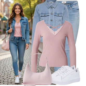 Chytrý příležitostný Outfit s Krémová/Bílá Úzká Teniska/Kožené Tenisky/Nízká Teniska Puma "Hezký outfit pro volný čas"Look: Bad Taste, Ležérní, Hip Hop, Skater, Chytrý příležitostný, Sportovní, Unisex