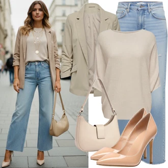 Výstřih do V Outfit s Hnědá/Béžová/Khaki/Šedá Basic Svetr/Kašmírový Svetr/Svetr z Jemné Pleteniny/Kašmírový Svetr/Mohair Pullover/Jednoduchý Svetr/Vlněný Svetr/Pletený Svetr Pieces "Kancelářský outfit"