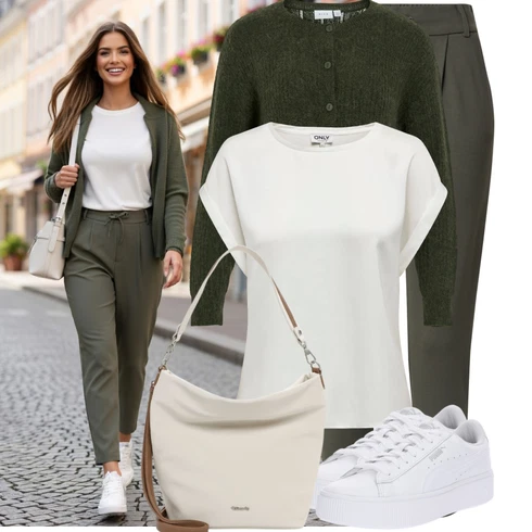 Kombinace Tmavě Zelená/Zelená/Khaki Dlouhá Kalhoty/Navlékací Kalhoty/Úzká Kalhoty/Sportovní kalhoty/Tréninková Kalhoty/Ležérní Kalhoty/Žerzejová Kalhoty/Jogger Kalhoty/Teplák Only