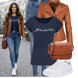 Výstřih do V Outfit s Modrá/Tmavě modrá/Světle modrá Tričko s nápisem/Fancy tričko/Košile s potiskem/Tričko na spaní/Sportovní tričko BEACH TIME "Módní outfit pro volný čas"