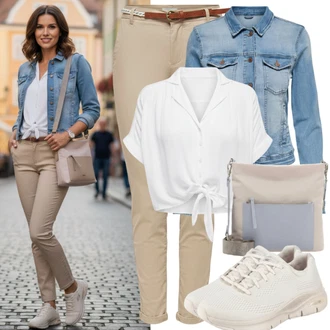 outfit mit Bela/Črna/Oranžna/Krem/Roza/Rdeča Hlače Obleka Hlača/Široka Hlača/Poslovna Hlača/Marlene Hlača/Hlače z Visokim Pasom/Hlače iz muslina/Bootcut Hlača/Hlača z Razporkom/Paperbag Hlača/Plisirane Hlače DKNY "Odličen pomladni videz"