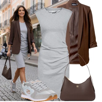 Outfit s Šedá Skechers "Skvělý pro volný čas"