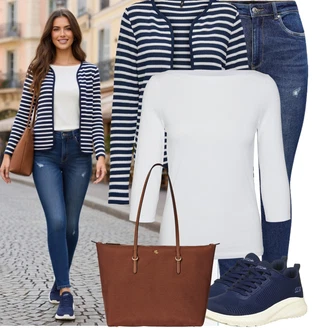 90tá léta Outfit s Modrá/Tmavě modrá Navlékací džíny/Kožené bundy/High Waist Džínové Kalhoty/Dámské Džíny s Délkou 7/8/Zimní bunda/Push up Džín/Kožené Boty/Džíny s Dírou/Džíny s Rozparkem/Kožená bunda/Kotníková Bota Only "Pouliční styl oblečení"Look: Styl, 90tá léta, Cool, Disko, Francouzské, Moderní, Old Money