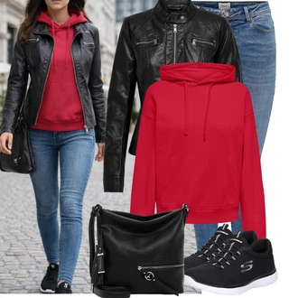 Outfit s Černá/Bílá/Tmavě modrá Diabetická Bota/Ortopedická Bota/Lodička s Přezkou/Tenisky s Bočním Zipem/Bota Na Pěší Turistiku/Zdravotní bota/Semiortopedická bota/Bota Bez Tkaničky/Lékařská Bota/Úzká teniska Skechers "Pouliční styl oblečení"