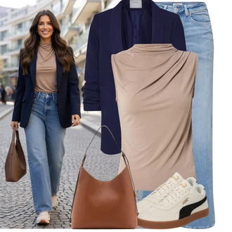 Estetika, Styl Outfit s Světle modrá Džín s Širokou Nohavicí/Dámské Džíny s Délkou 7/8/Zkrácené Džíny/Vintage džíny/Džíny Volného Střihu/Dad Džíny/Pánské tričko/Džíny s Rozparkem/Zvonové Džíny/Džíny Culottes Only "Stylové kombinace pro volný čas"Look: Styl, 90tá léta, Bad Taste, Klasické, Cool, Old Money, 70tá léta