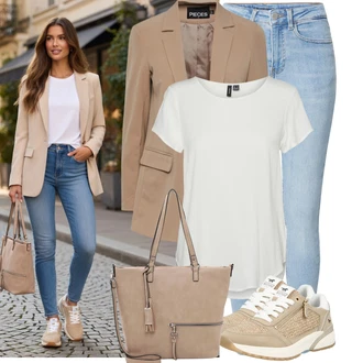 Boho Outfit s Hnědá/Béžová Velká taška/Obchodní Taška/Taška/Taška Na Notebook/Taška Na Notebook/Kancelářská Taška/Brašna/Shopper taška/Sportovní Taška Přes Rameno/Taška Na Rameno Tamaris "Stylové kombinace pro volný čas"Look: Rad, Boho, Cool, Mom, Krásný, Univerzitní